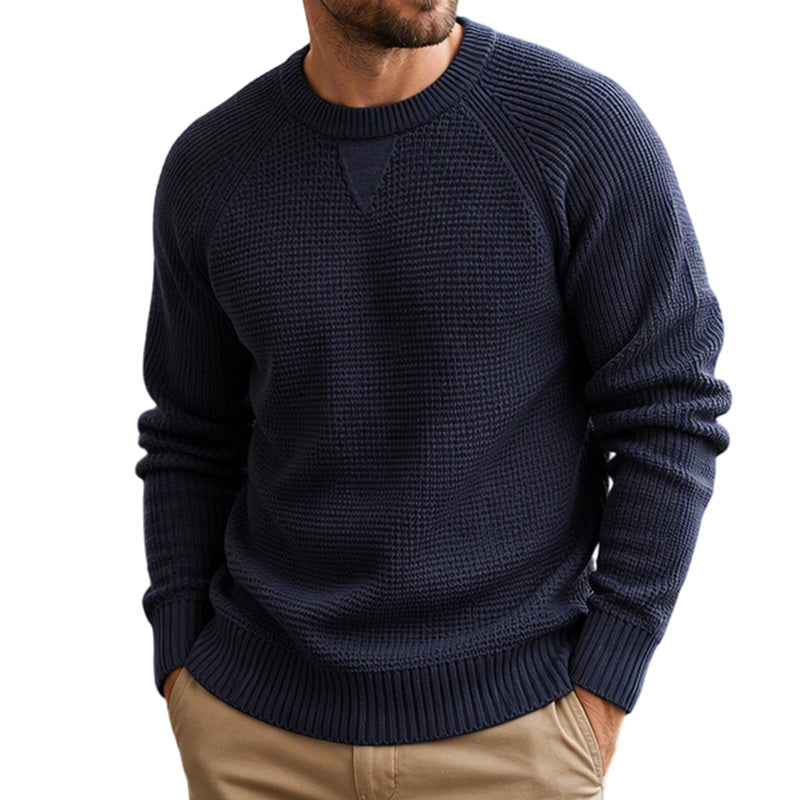 👕Classic Crewneck, Versatile & Comfortable🧶 Men's Classic Crewneck Knit Top – Soft & Skin-Friendly, Everyday Essential ✨