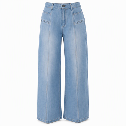 Women's High Waisted Wide Leg Denim Pants