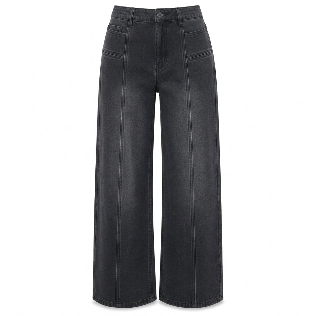 Women's High Waisted Wide Leg Denim Pants