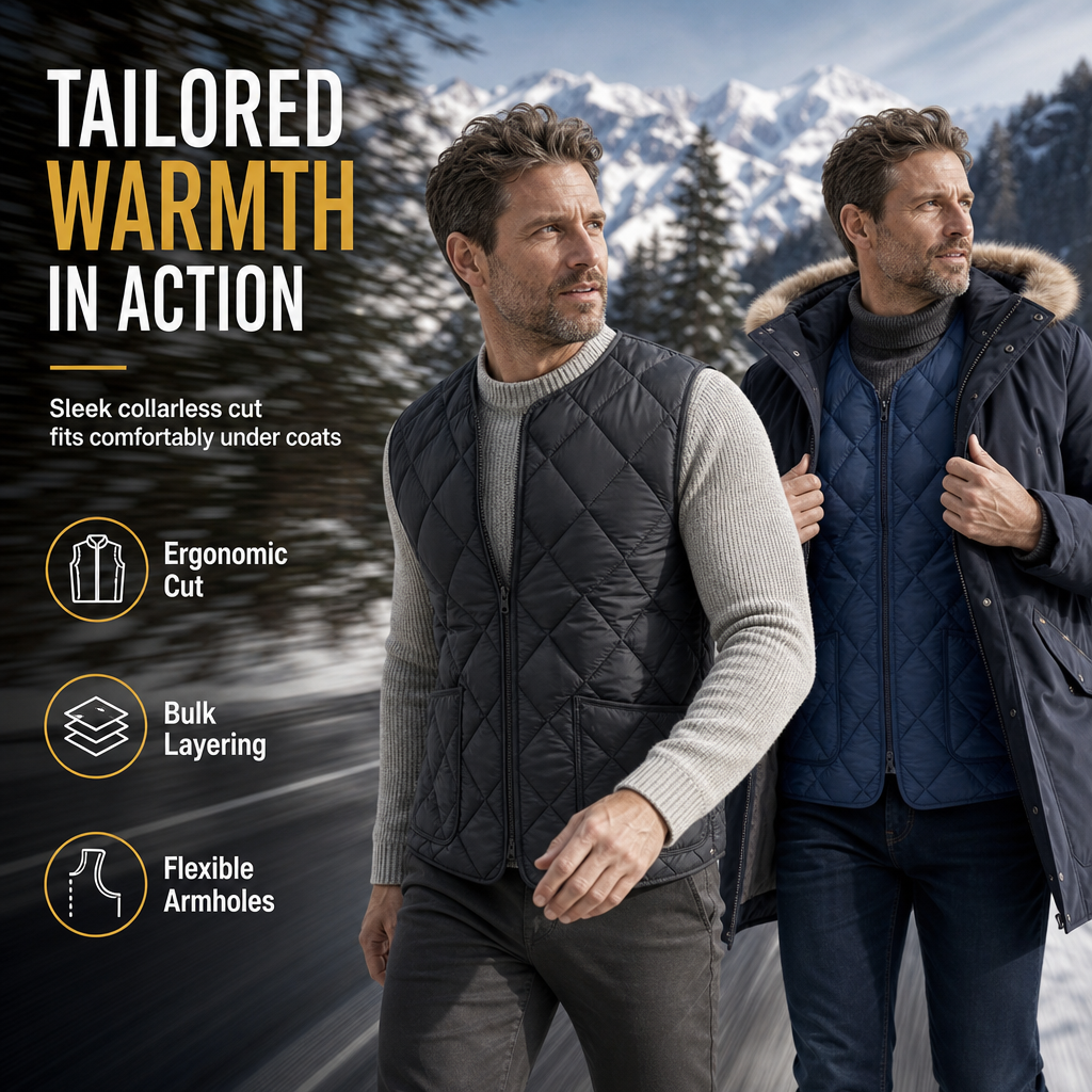🖤🖤 Men's Winter Loose Fit Vest High Street Fashion Minimalist Sleeveless