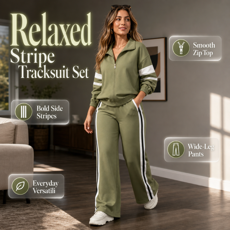 🌸💖Women's Casual Sweatshirt and Wide-Leg Pants Set