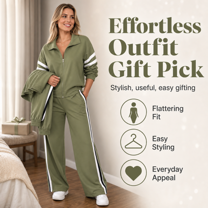 🌸💖Women's Casual Sweatshirt and Wide-Leg Pants Set