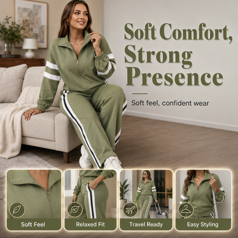 🌸💖Women's Casual Sweatshirt and Wide-Leg Pants Set
