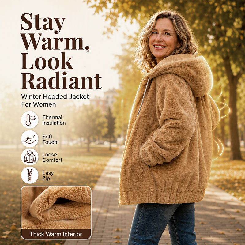🔥🧥Women's Winter Cozy Hooded Jacket – Warm, Water-Repellent & Perfect for Layering ❄️