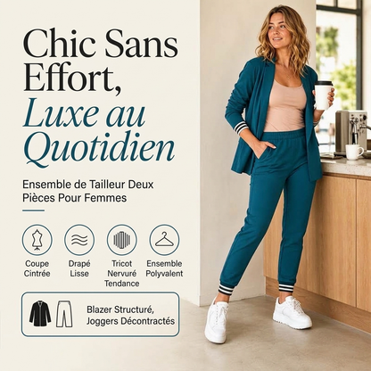Women's open-front blazer and trousers set