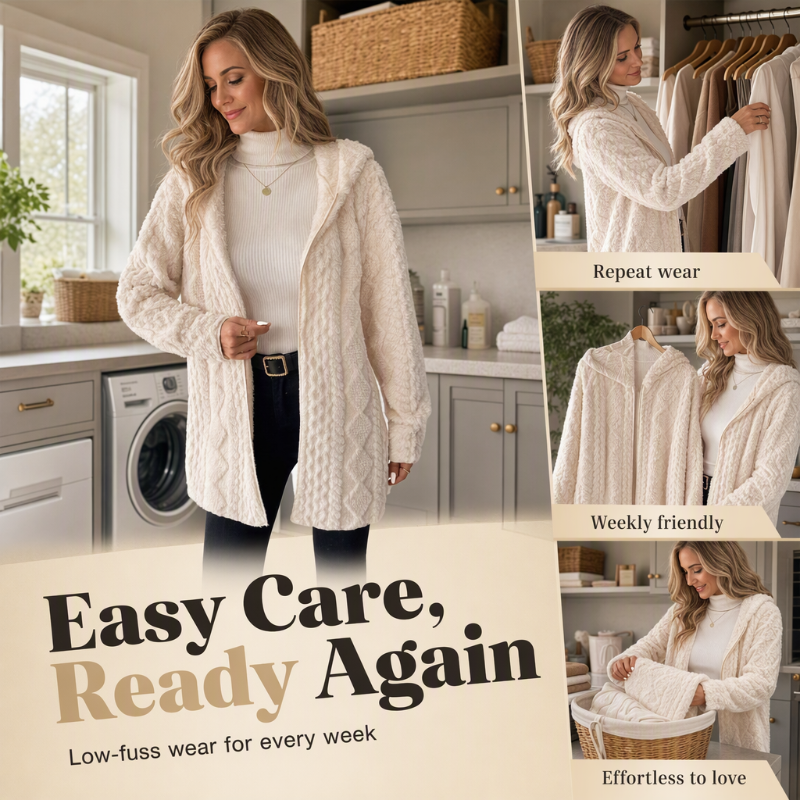 🌸💖Women’s Casual Plush Hooded Jacket
