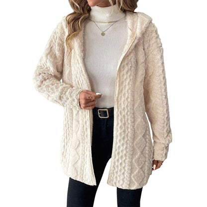 🌸💖Women’s Casual Plush Hooded Jacket