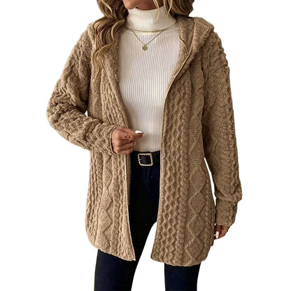 🌸💖Women’s Casual Plush Hooded Jacket