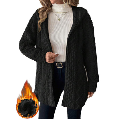 🌸💖Women’s Casual Plush Hooded Jacket