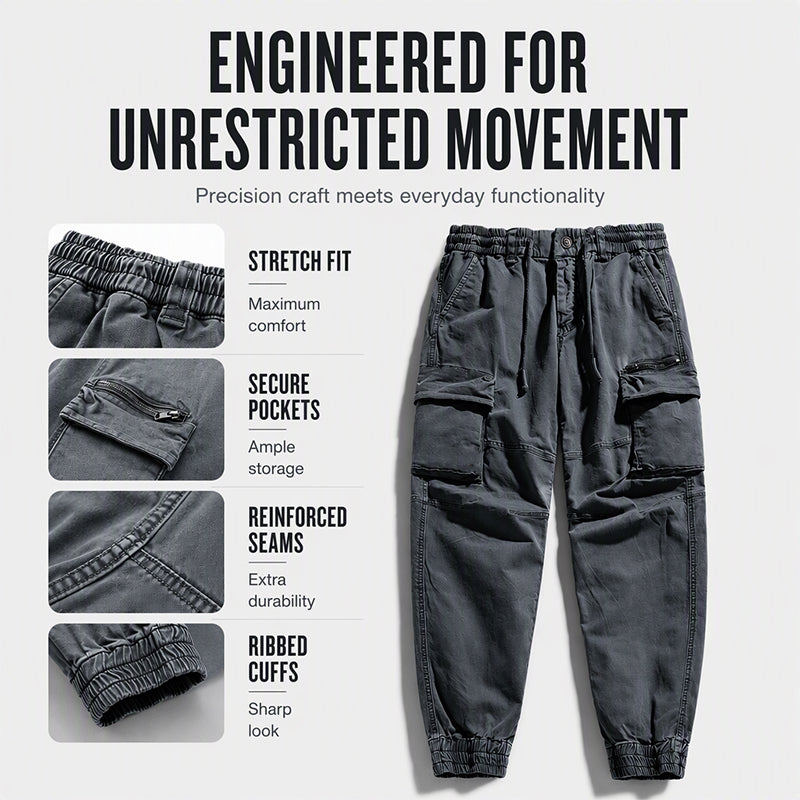 Men's Multi Pocket Jogger Cargo Pants