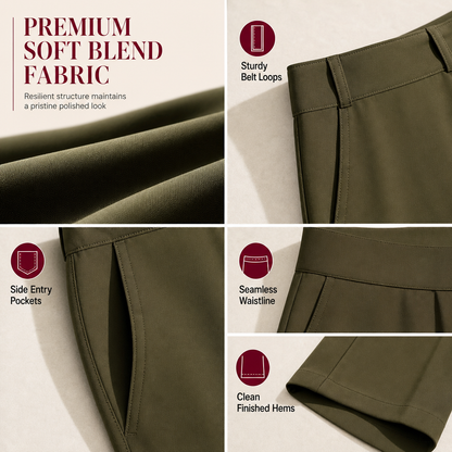 Women's Casual Wide Leg Suit Pants Autumn Winter Long Trousers