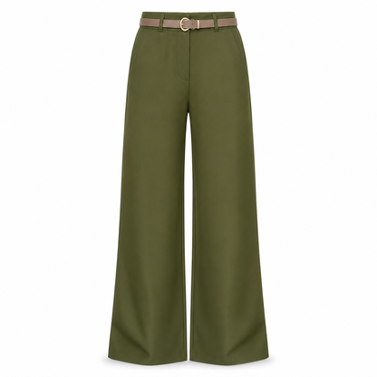 Women's Casual Wide Leg Suit Pants Autumn Winter Long Trousers