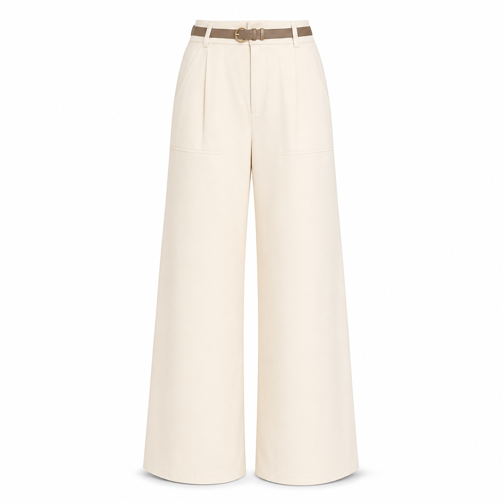 Women's Casual Wide Leg Suit Pants Autumn Winter Long Trousers